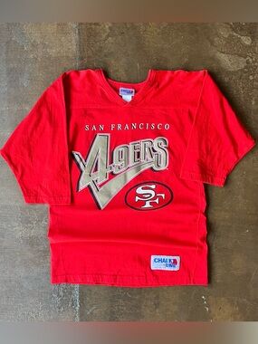 Vintage 1995 Chalk Line 49ers San Francisco Jersey Fit Red T-Shirt Medium M